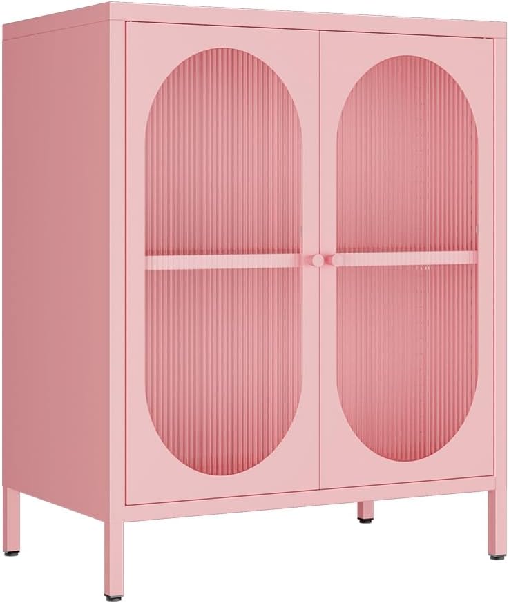 Storage & Organization - Lemari Penyimpanan Samping Berpintu Transparan Kecil,