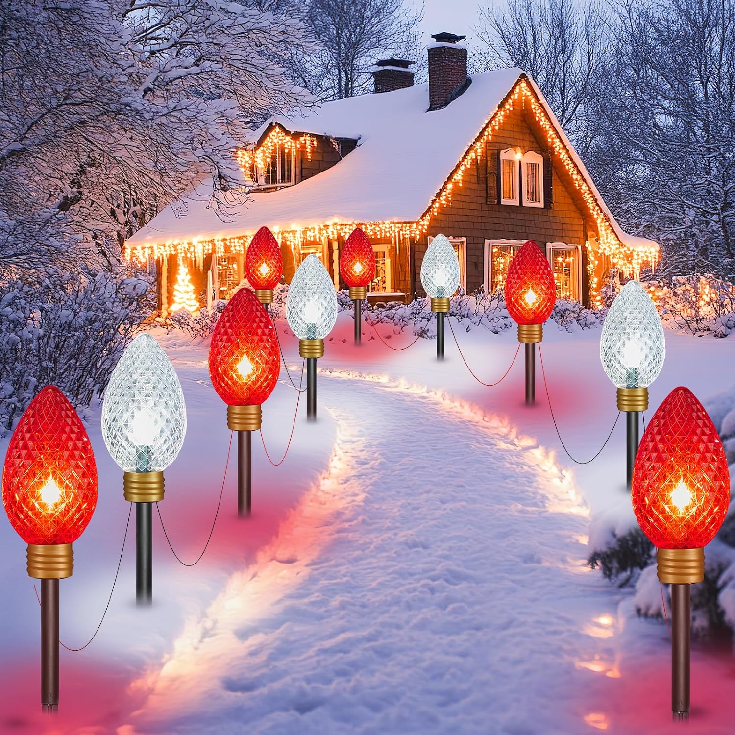 Lighting - Lampu Natal Berbentuk Stroberi Super Jumbo
