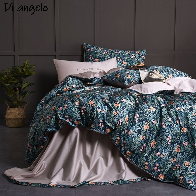 Aesthetic Floral Duvet Cover - Set Sprei Katun Mesir 600TC RU