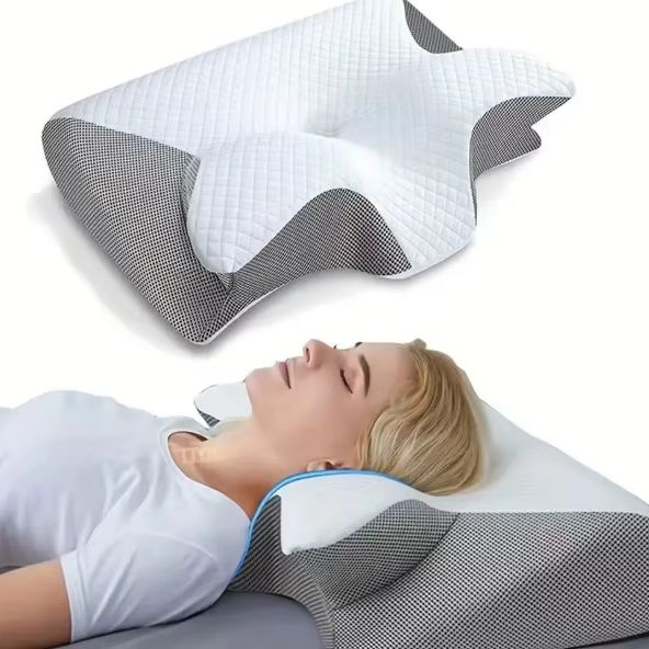 1 buah Bantal Leher Berbahan B - Memory Foam Orthopedic Pillow Neck Pain ulasan dan harga
