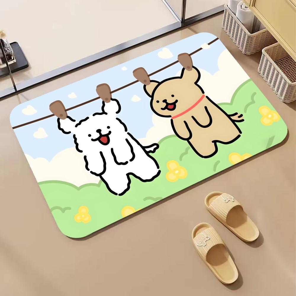 Anime L-LINE FRIENDS Keset Lan - Quick Dry Diatomite Bath Mat ulasan dan harga