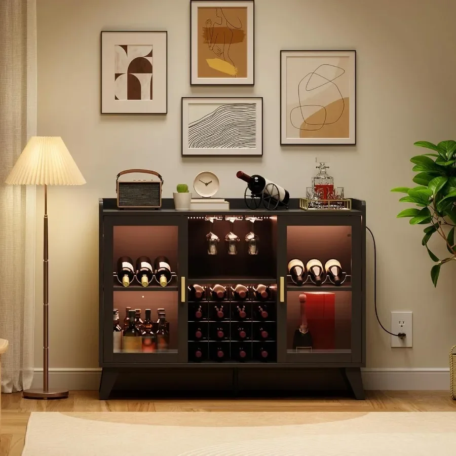 Lemari Bar dengan Lampu LED un - Storage & Organization ulasan dan harga