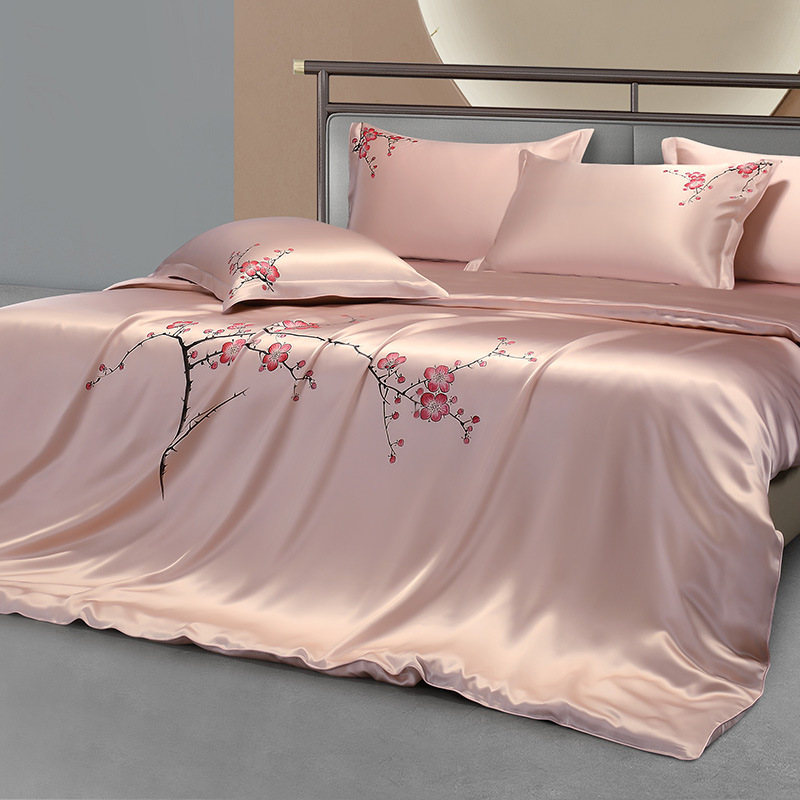 Set Seprai Bunga Sutra Murbei  - Aesthetic Floral Duvet Cover ulasan dan harga