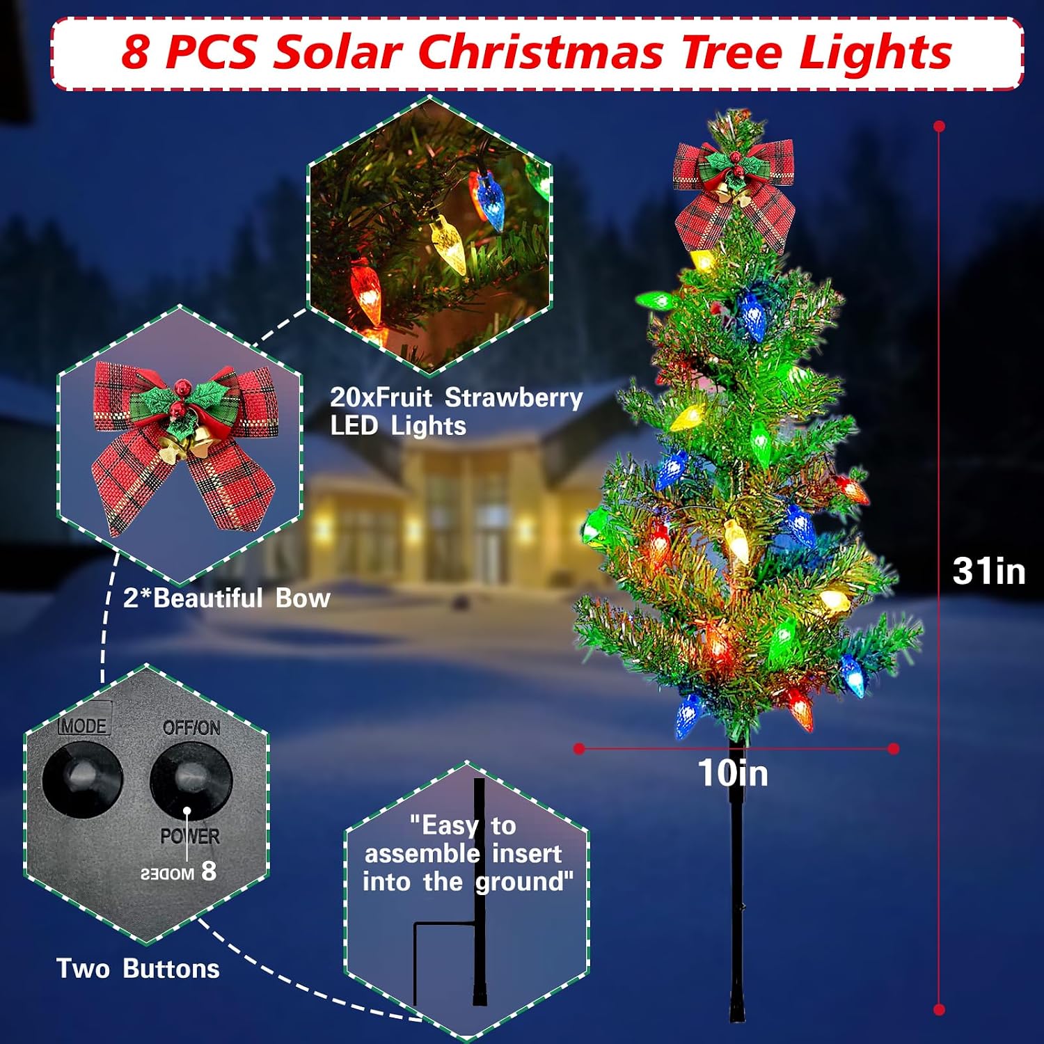Pohon Natal Bertenaga Surya un - Lighting ulasan dan harga