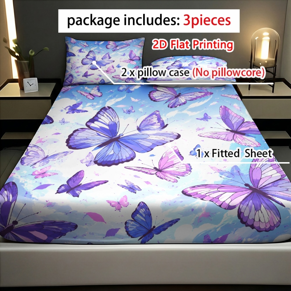 Set seprai dan sarung bantal m - Fitted Bed Sheets Deep Pocket ulasan dan harga