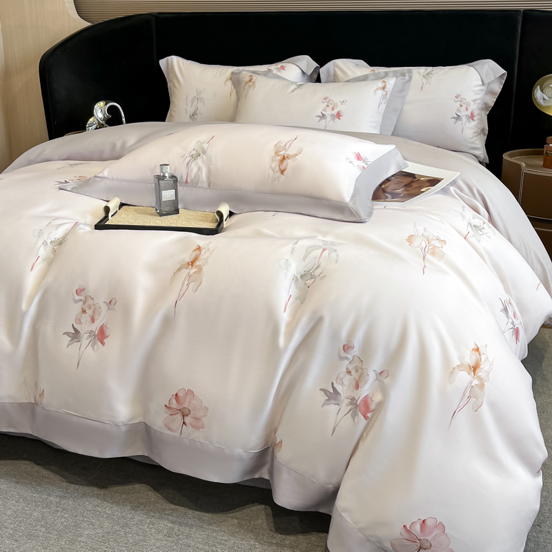 Set Sprei Motif Bunga Serat Ly - Aesthetic Floral Duvet Cover ulasan dan harga