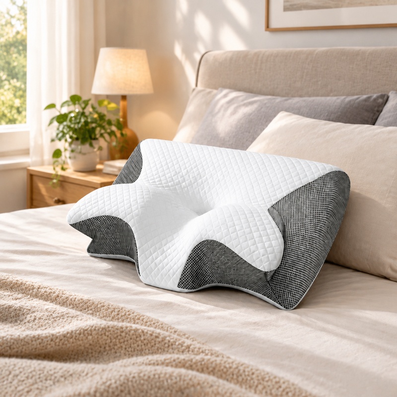 Bantal Leher Ortopedi Berbahan - Memory Foam Orthopedic Pillow Neck Pain ulasan dan harga