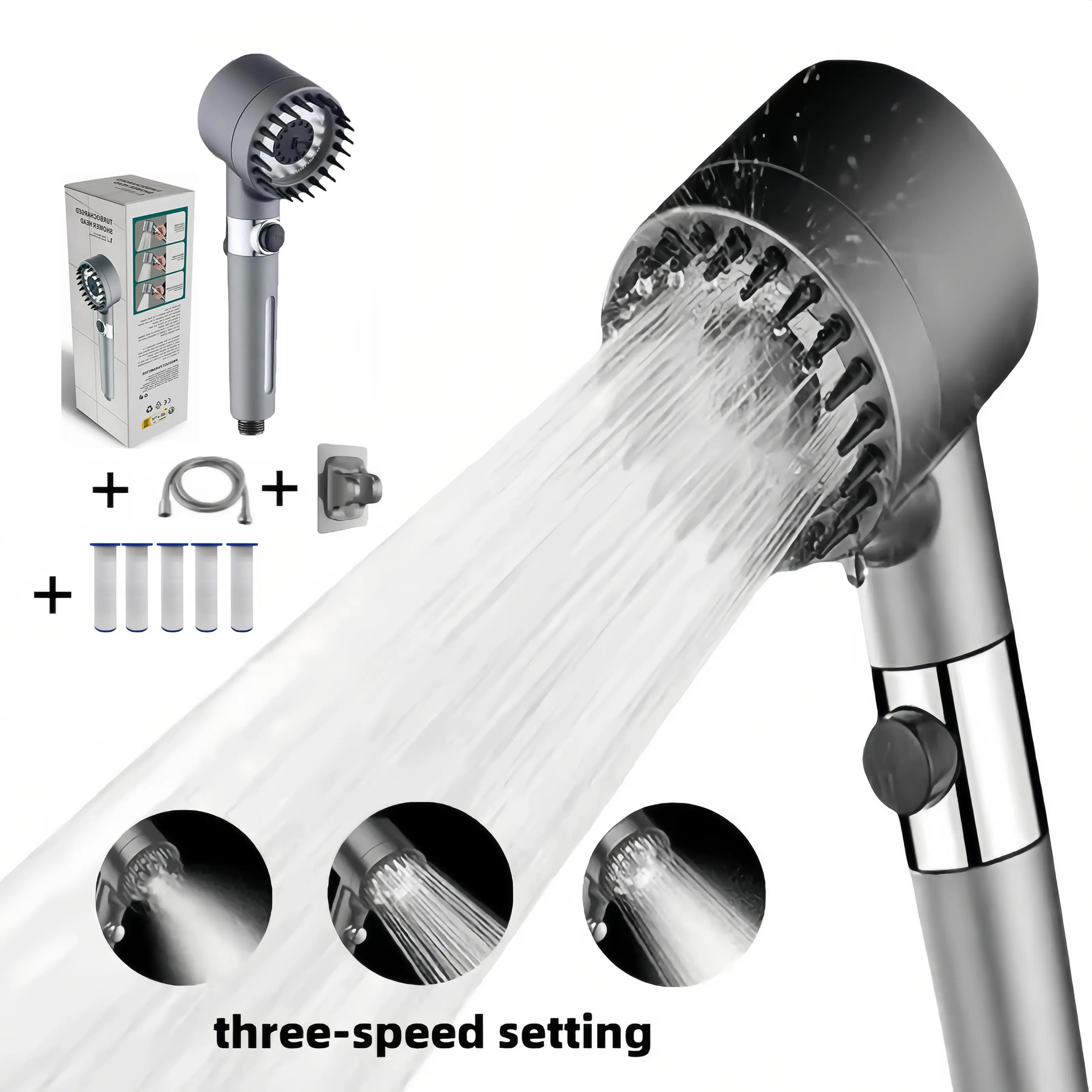 Kepala pancuran genggam bertek - High Pressure Shower Head Handheld ulasan dan harga