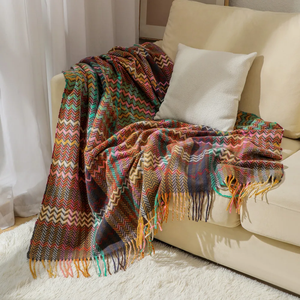 Selimut bergaya Boho dengan mo - Boho Throw Blanket Fringe ulasan dan harga